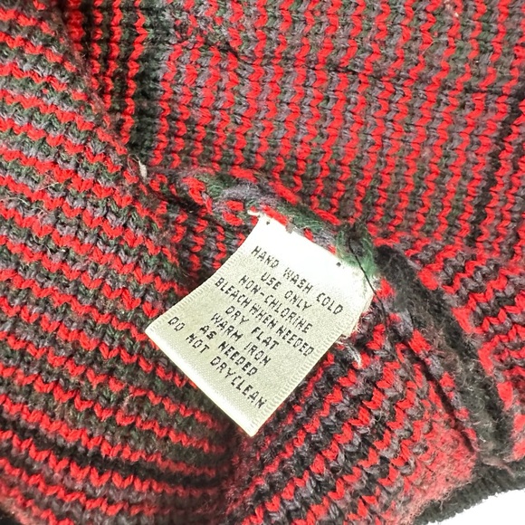 Vintage Liz Baker Tartan Plaid Cardigan Knit Sweater Womens 2XL Christmas - Picture 4 of 4